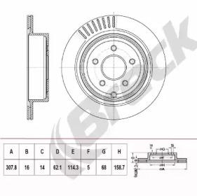 Тормозной диск BRECK BR 421 VH100